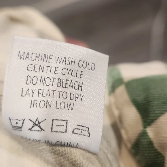 EUC Roolee Green and Cream Checkered Cotton Jumpsuit w/pockets No Sz Tag XS - Picture 8 of 8